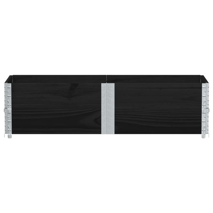 plantekasse 150x50 cm massivt fyrretræ sort
