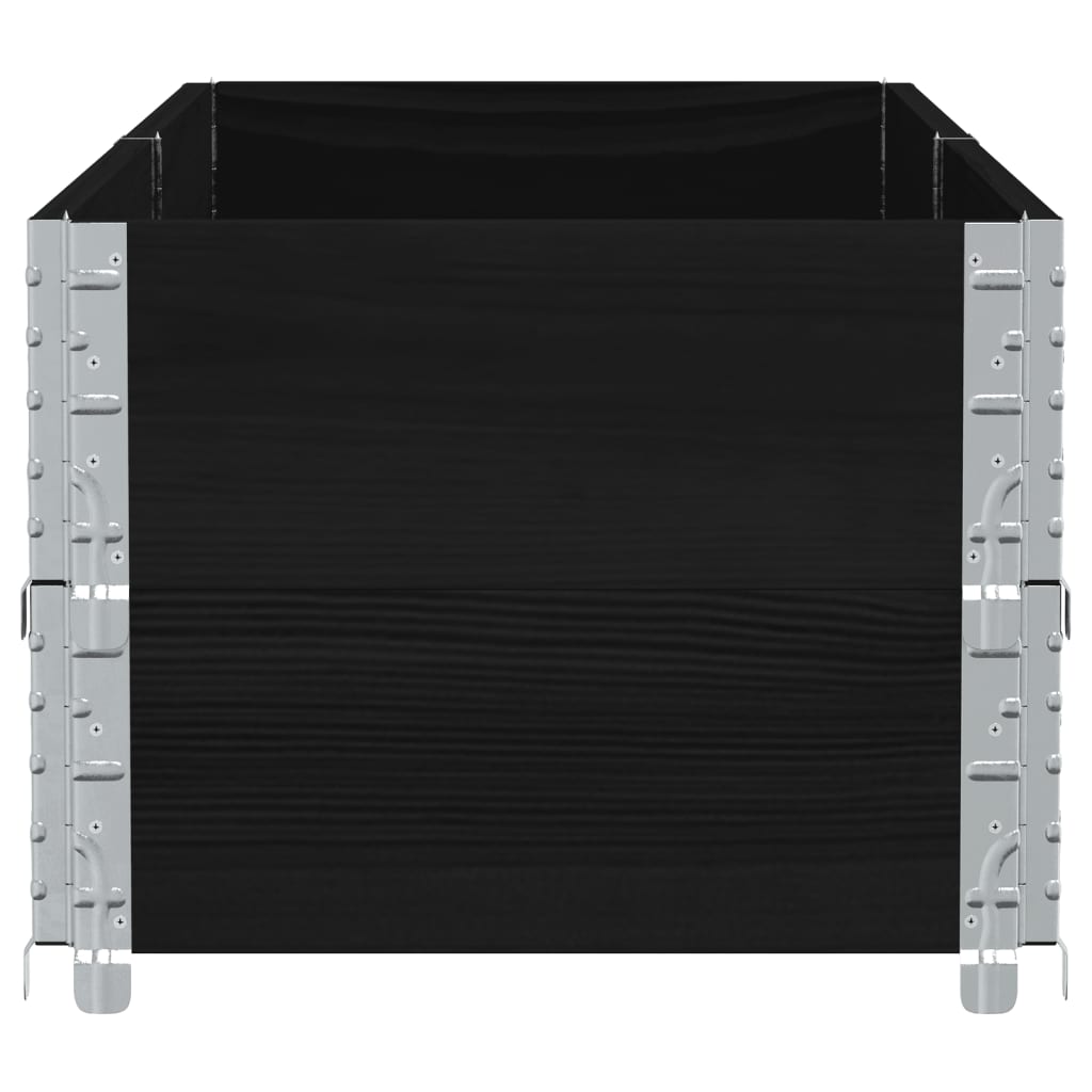 plantekasse 150x50 cm massivt fyrretræ sort