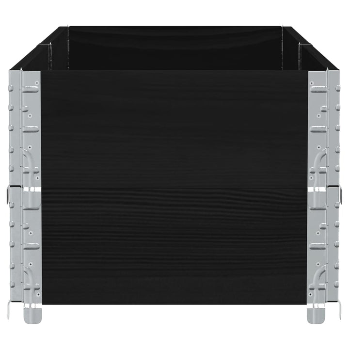 plantekasse 150x50 cm massivt fyrretræ sort