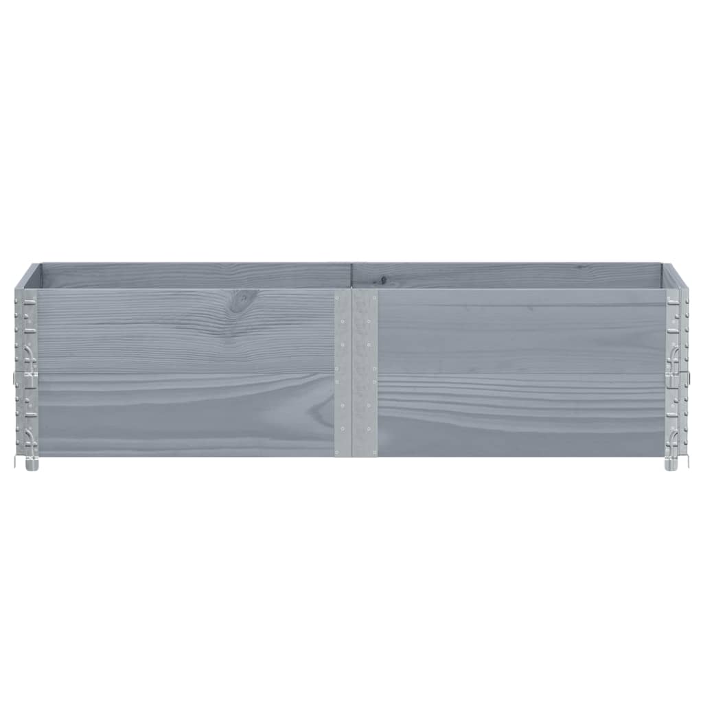 plantekasse 150x50 cm massivt fyrretræ grå