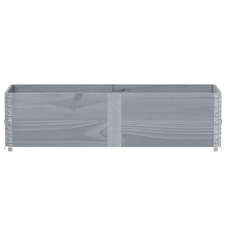 plantekasse 150x50 cm massivt fyrretræ grå