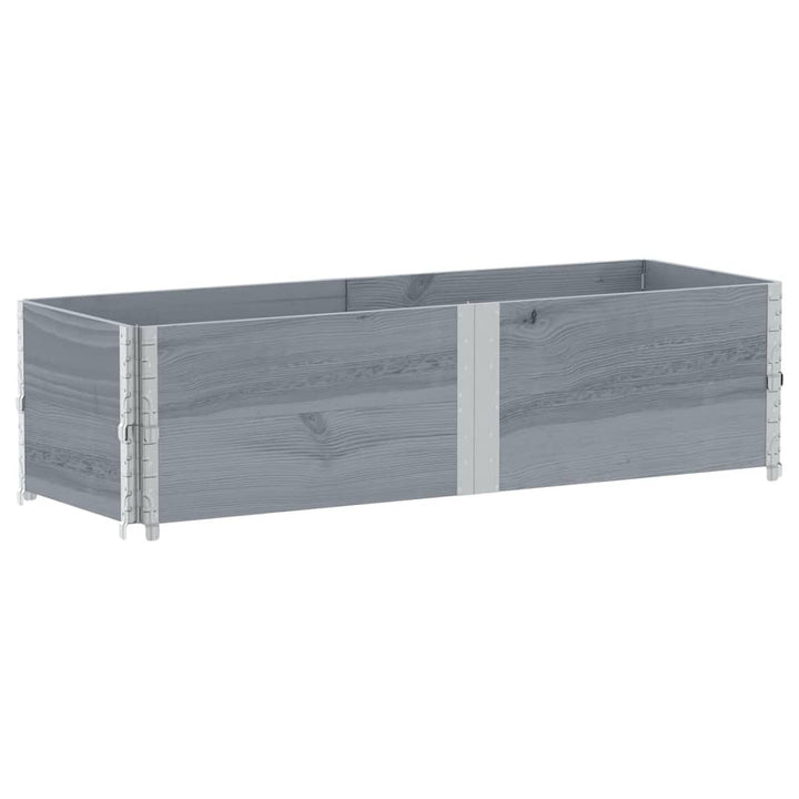 plantekasse 150x50 cm massivt fyrretræ grå