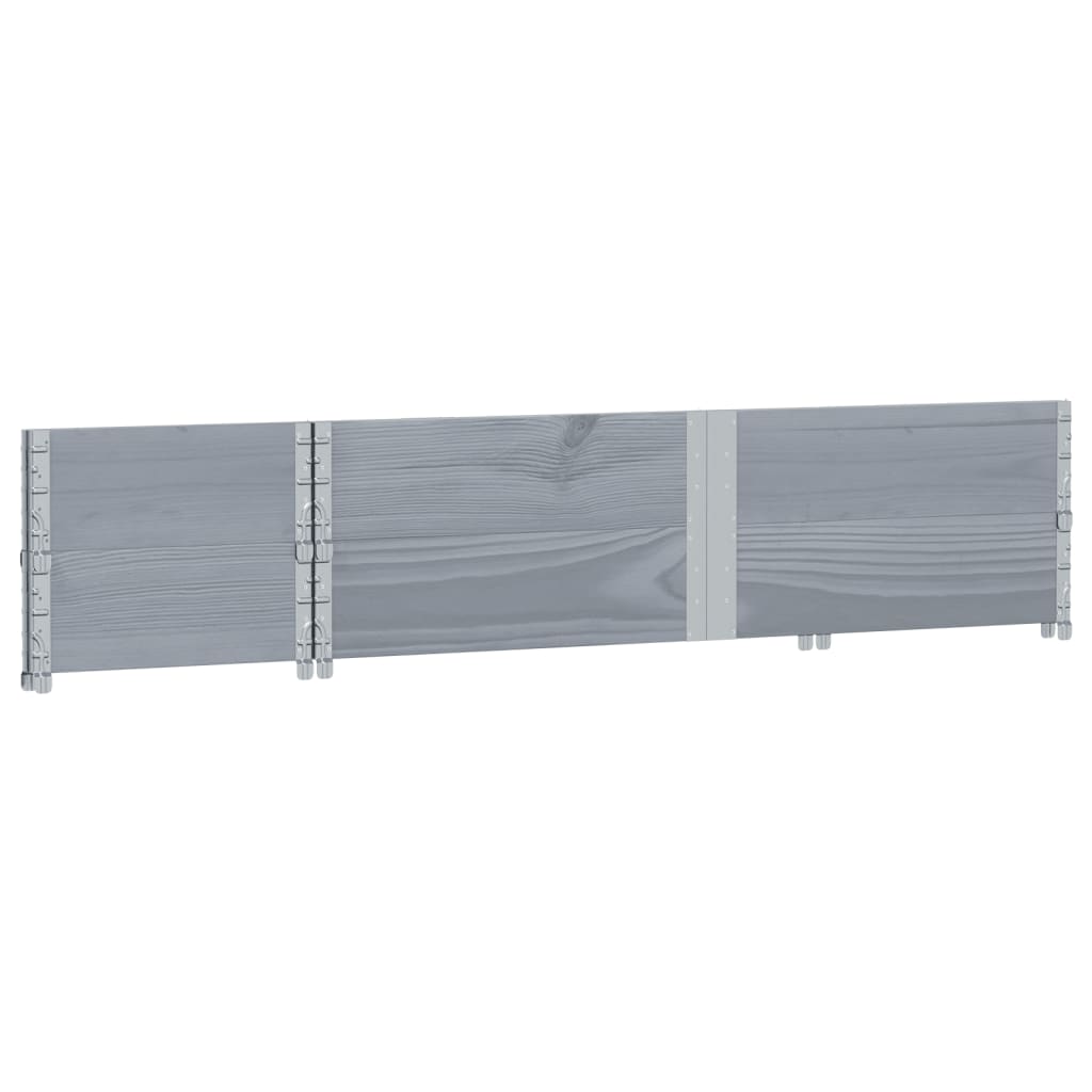 plantekasse 150x50 cm massivt fyrretræ grå