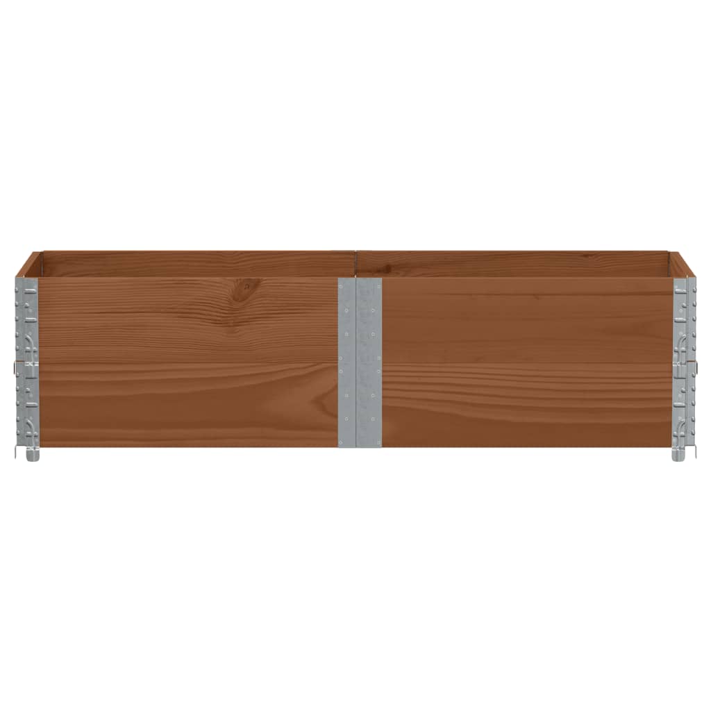 plantekasse 150x50 cm massivt fyrretræ brun