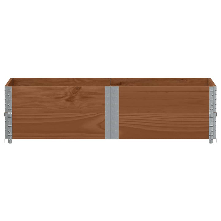 plantekasse 150x50 cm massivt fyrretræ brun