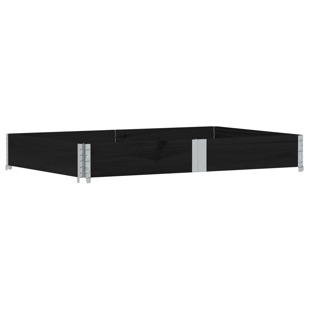 plantekasse 150x100 cm massivt fyrretræ sort