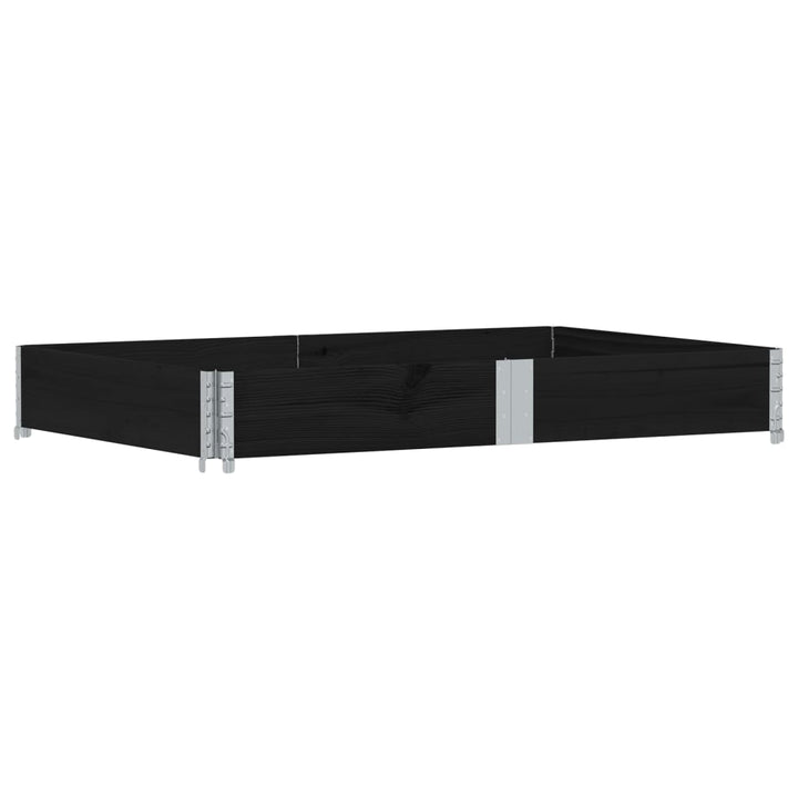plantekasse 150x100 cm massivt fyrretræ sort