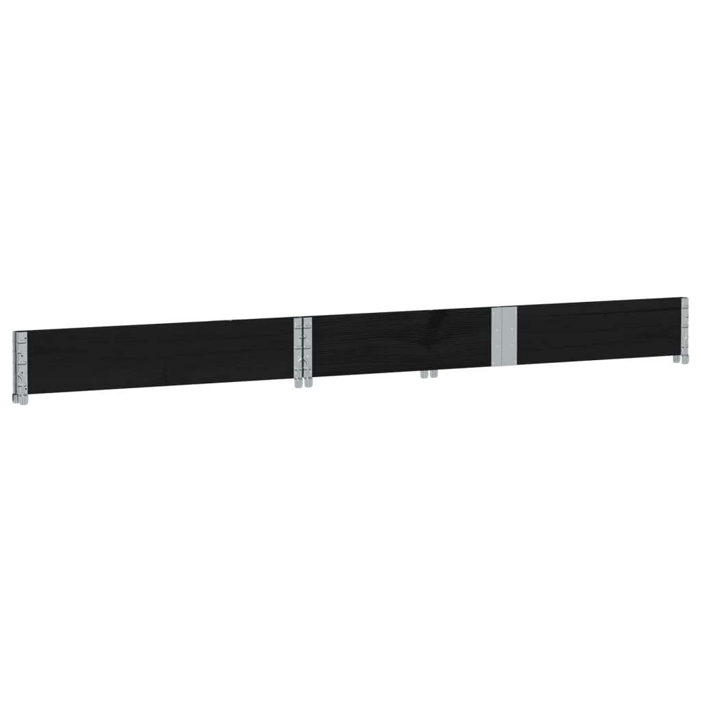 plantekasse 150x100 cm massivt fyrretræ sort