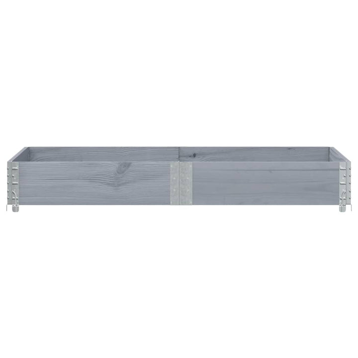 plantekasse 150x100 cm massivt fyrretræ grå