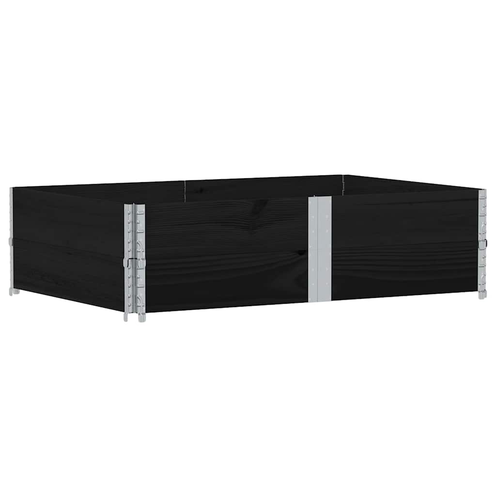 plantekasse 150x100 cm massivt fyrretræ sort