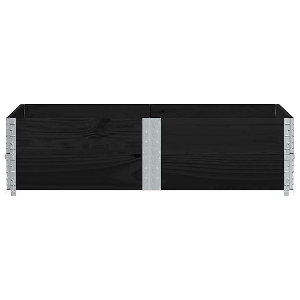 plantekasse 150x100 cm massivt fyrretræ sort