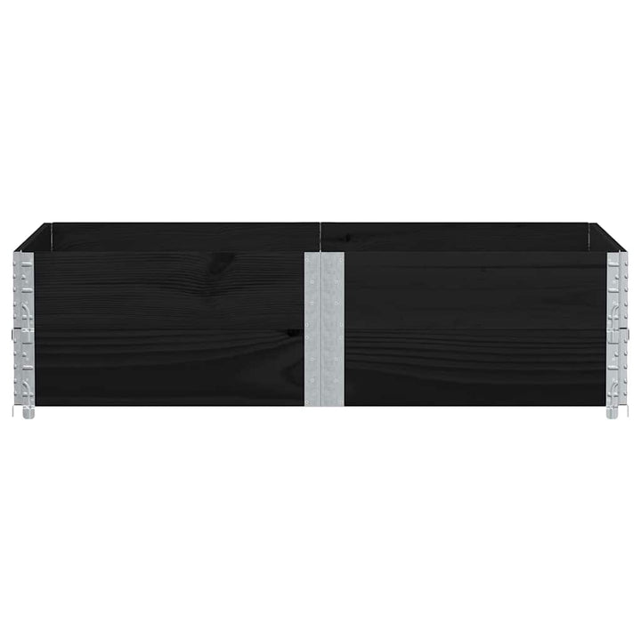 plantekasse 150x100 cm massivt fyrretræ sort