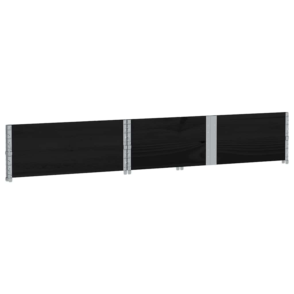 plantekasse 150x100 cm massivt fyrretræ sort