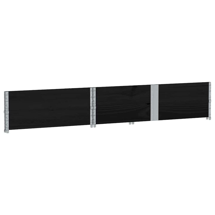 plantekasse 150x100 cm massivt fyrretræ sort