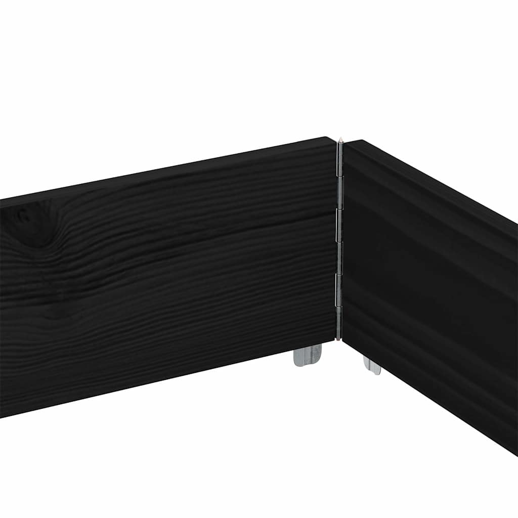 plantekasse 150x100 cm massivt fyrretræ sort