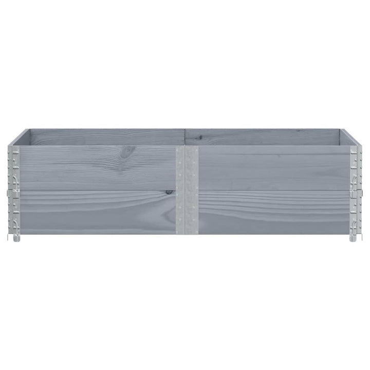 plantekasse 150x100 cm massivt fyrretræ grå