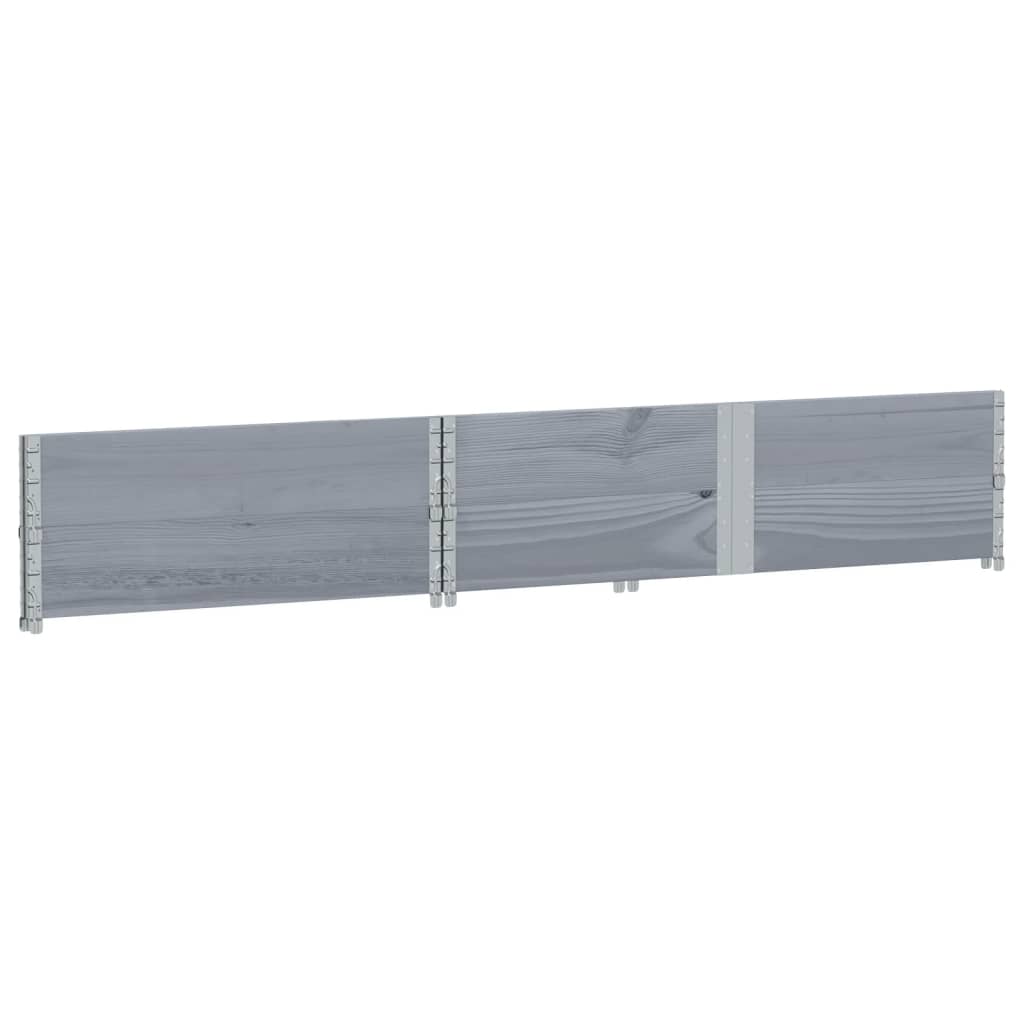 plantekasse 150x100 cm massivt fyrretræ grå