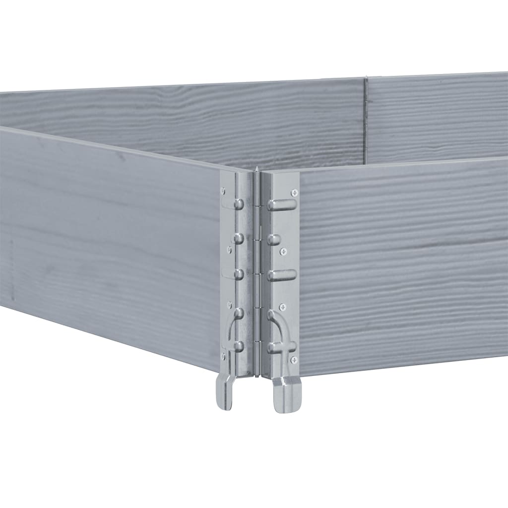 plantekasse 150x100 cm massivt fyrretræ grå