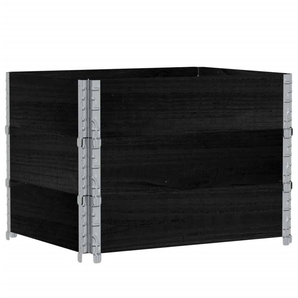 plantekasse 80x60 cm massivt fyrretræ sort