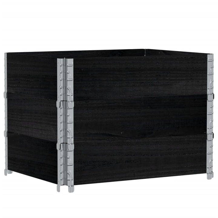 plantekasse 80x60 cm massivt fyrretræ sort
