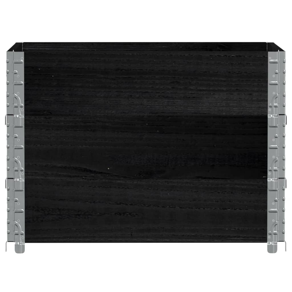plantekasse 80x60 cm massivt fyrretræ sort