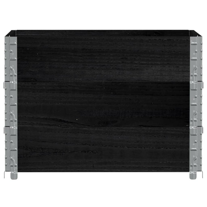 plantekasse 80x60 cm massivt fyrretræ sort
