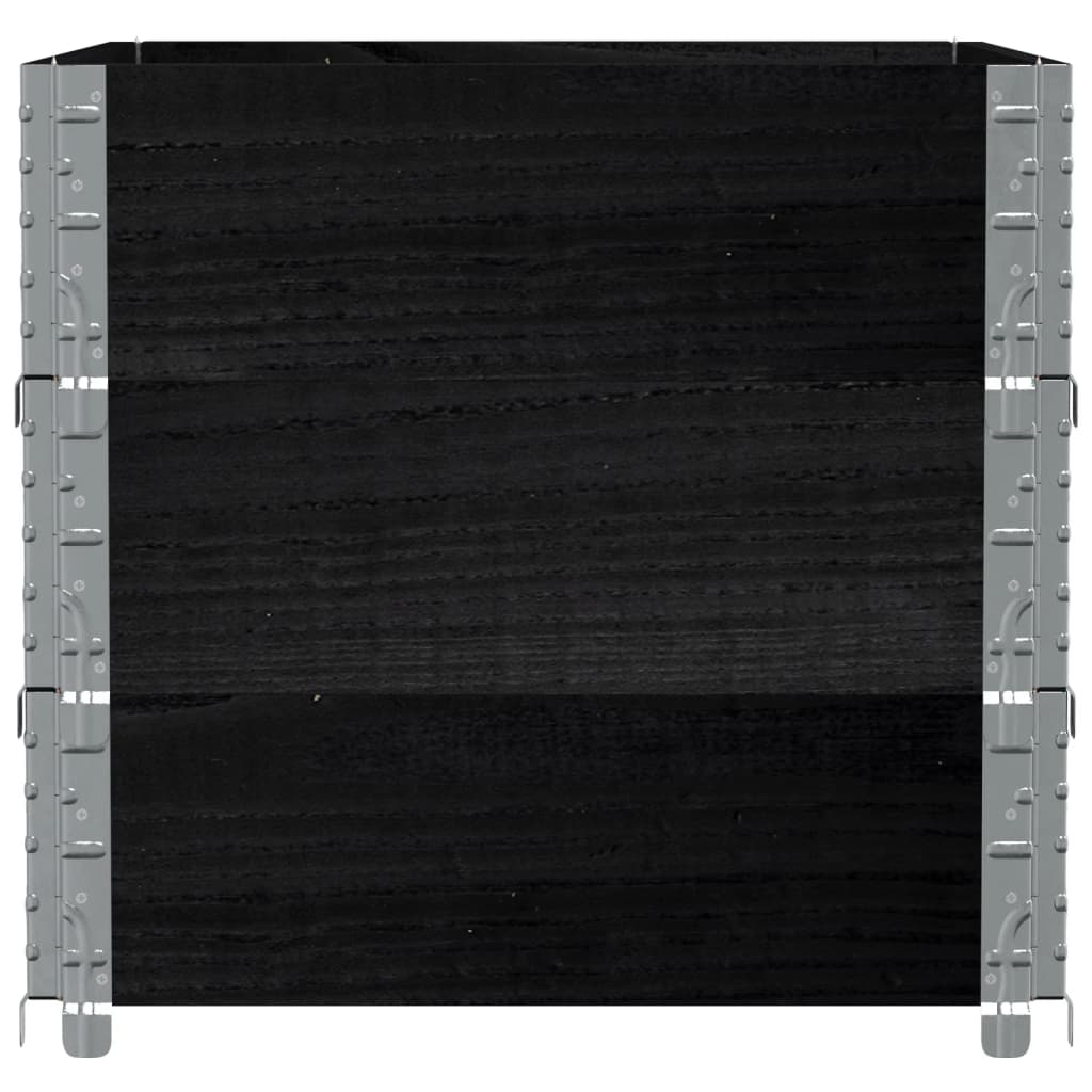 plantekasse 80x60 cm massivt fyrretræ sort
