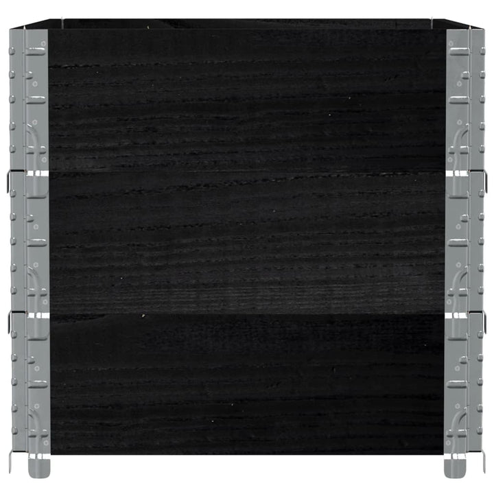 plantekasse 80x60 cm massivt fyrretræ sort