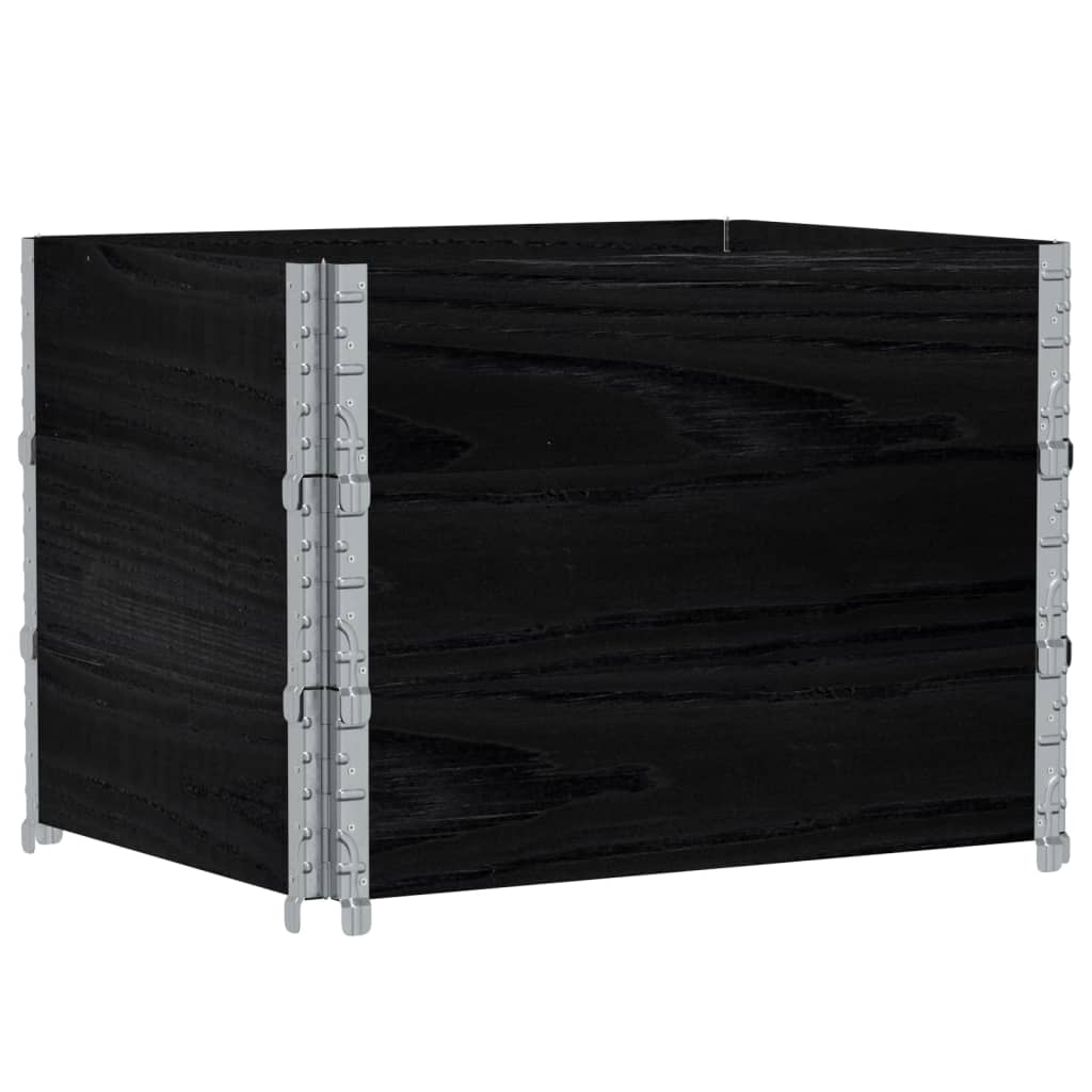 plantekasse 80x60 cm massivt fyrretræ sort