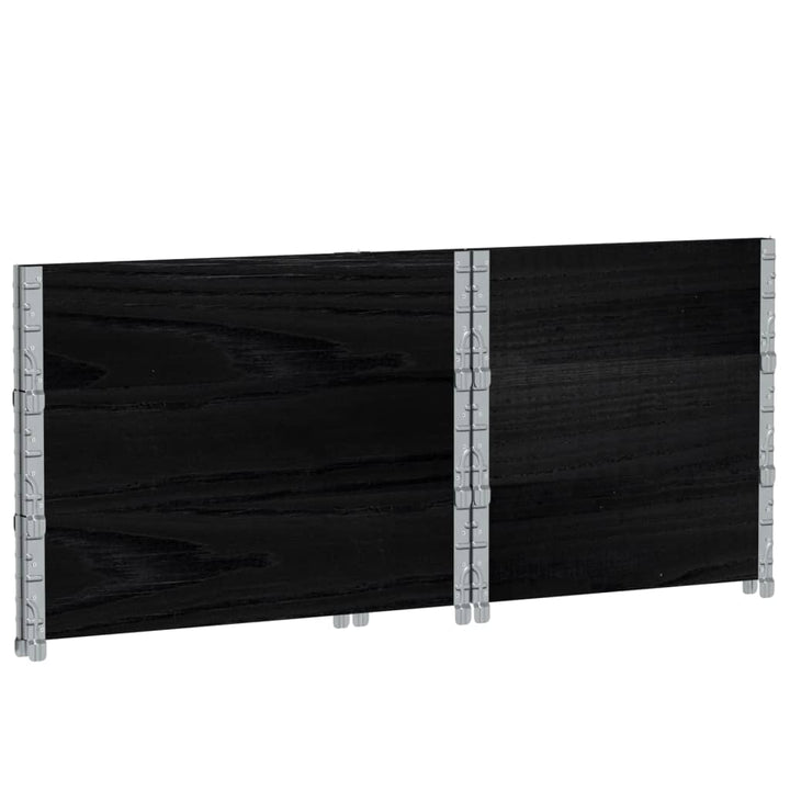 plantekasse 80x60 cm massivt fyrretræ sort