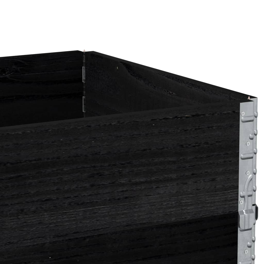 plantekasse 80x60 cm massivt fyrretræ sort