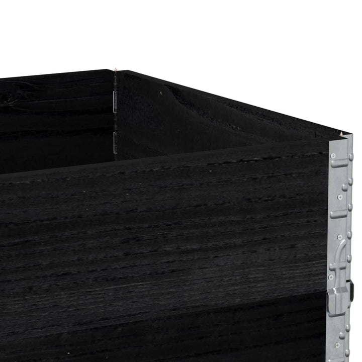 plantekasse 80x60 cm massivt fyrretræ sort