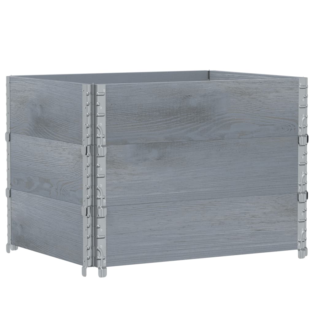 plantekasse 80x60 cm massivt fyrretræ grå