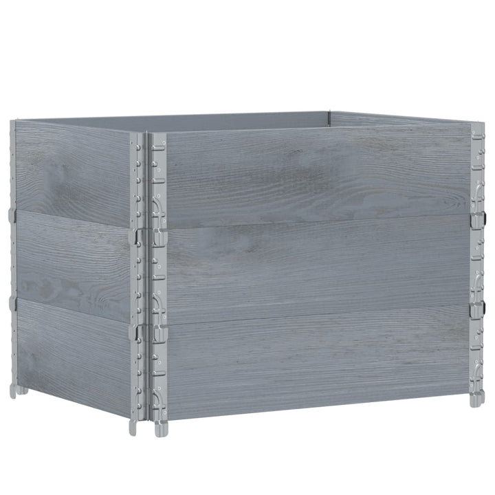 plantekasse 80x60 cm massivt fyrretræ grå