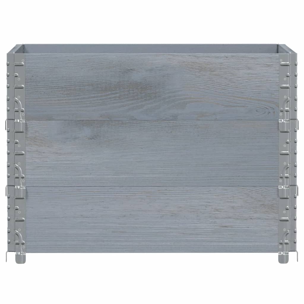 plantekasse 80x60 cm massivt fyrretræ grå