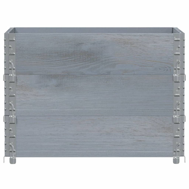 plantekasse 80x60 cm massivt fyrretræ grå