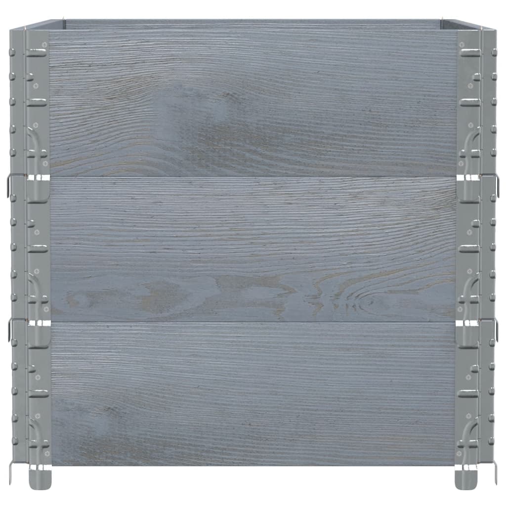 plantekasse 80x60 cm massivt fyrretræ grå