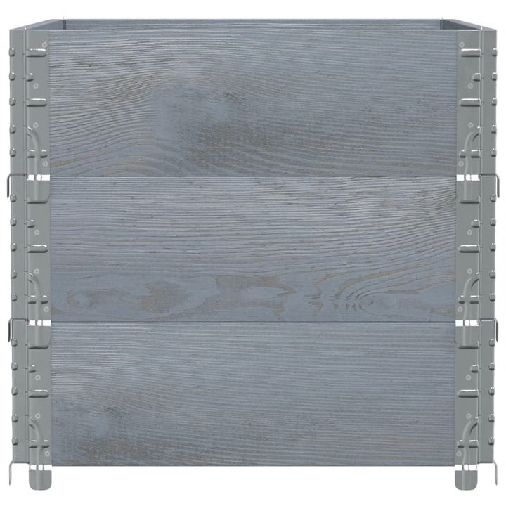 plantekasse 80x60 cm massivt fyrretræ grå
