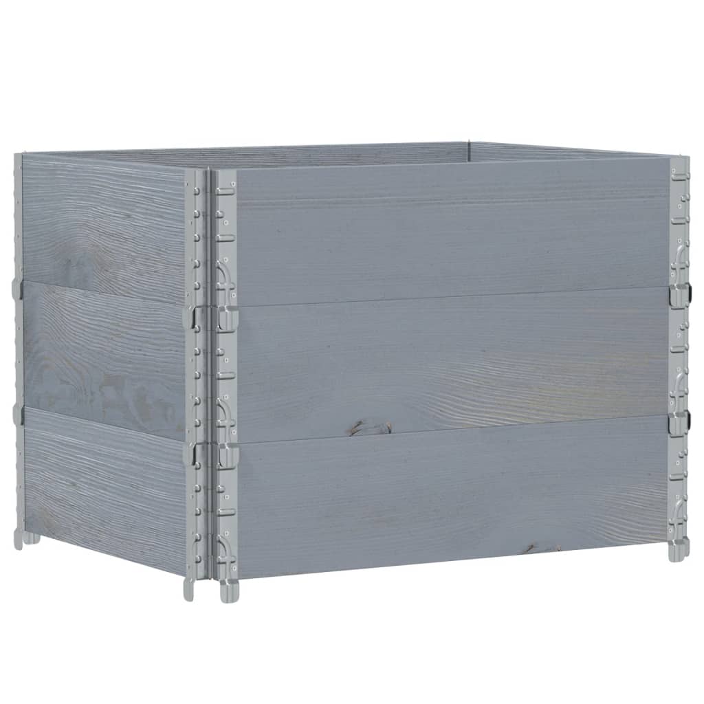 plantekasse 80x60 cm massivt fyrretræ grå