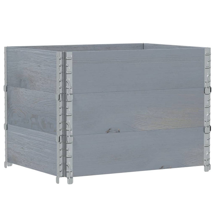 plantekasse 80x60 cm massivt fyrretræ grå