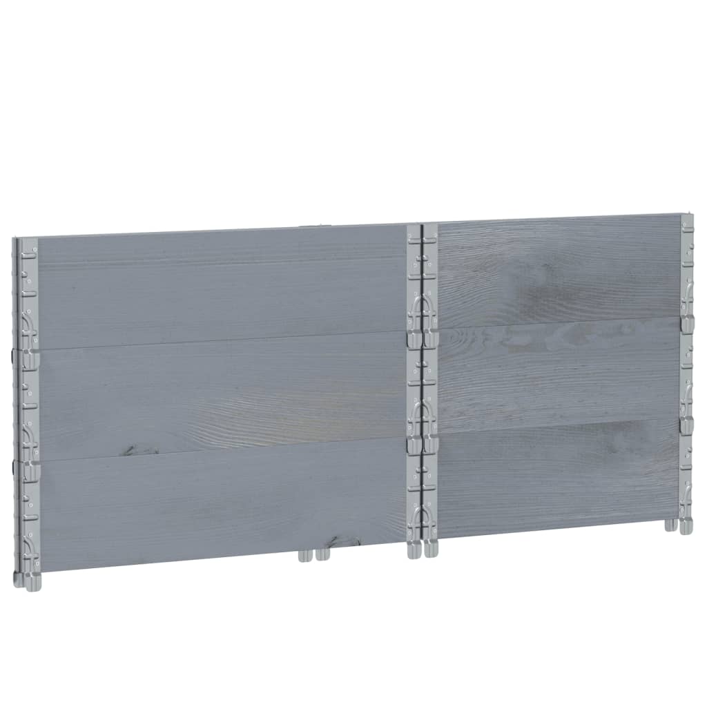 plantekasse 80x60 cm massivt fyrretræ grå