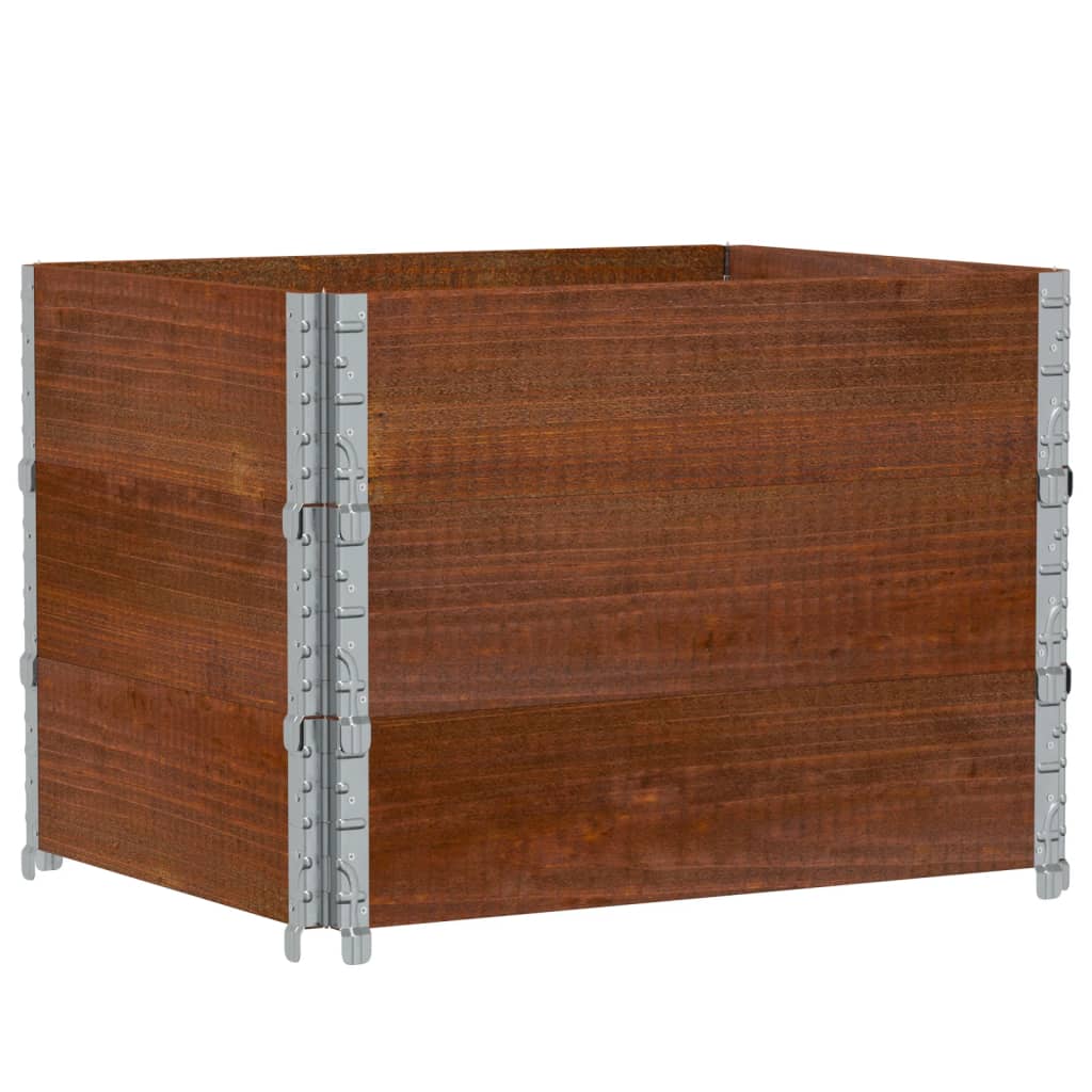 plantekasse 80x60 cm massivt fyrretræ brun
