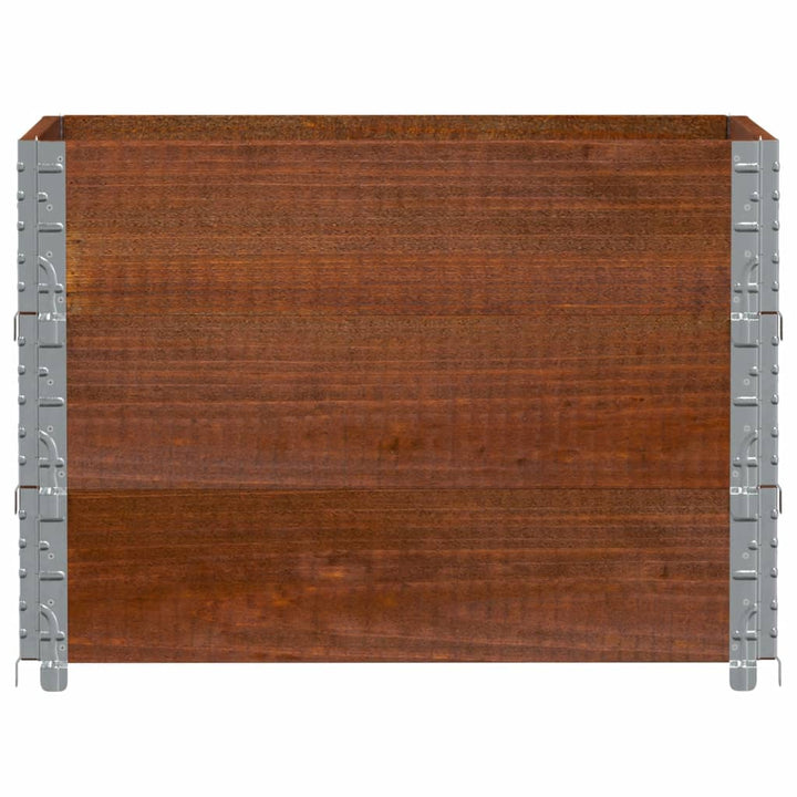 plantekasse 80x60 cm massivt fyrretræ brun