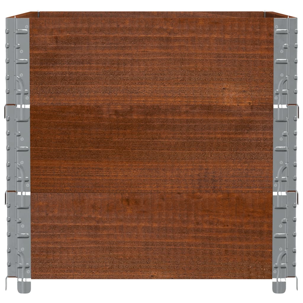 plantekasse 80x60 cm massivt fyrretræ brun