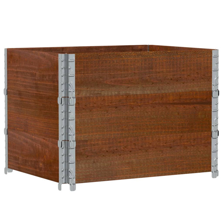 plantekasse 80x60 cm massivt fyrretræ brun
