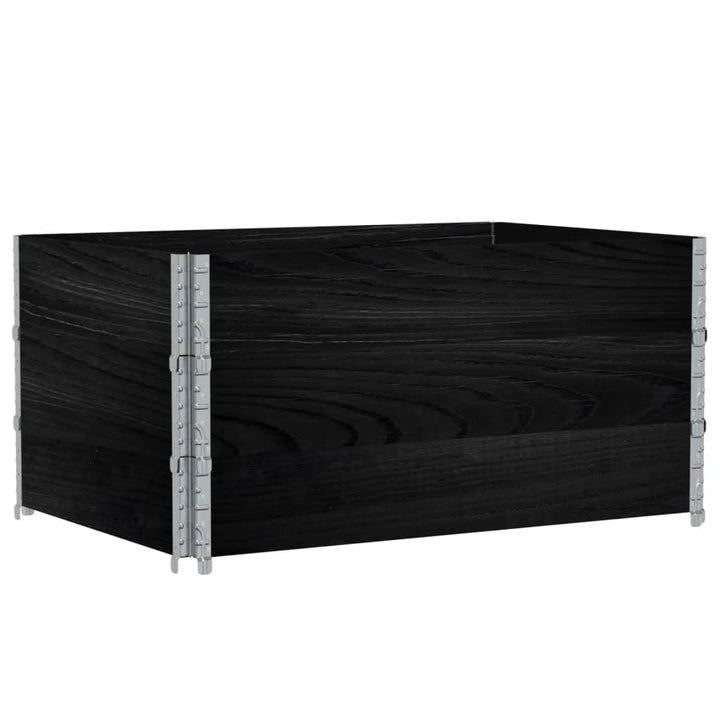 plantekasse 120x80 cm massivt fyrretræ sort