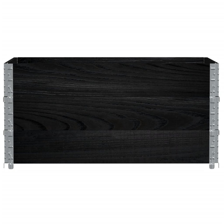 plantekasse 120x80 cm massivt fyrretræ sort