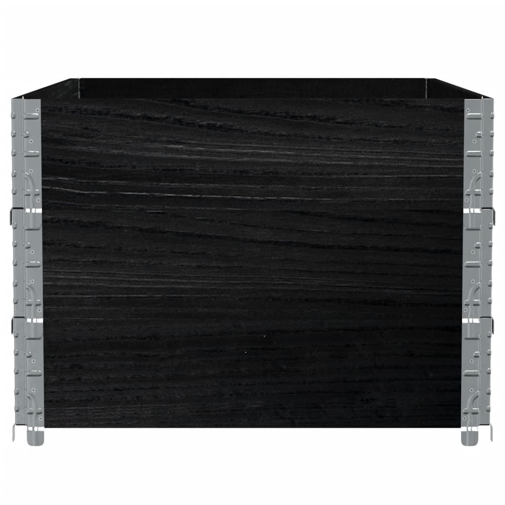 plantekasse 120x80 cm massivt fyrretræ sort