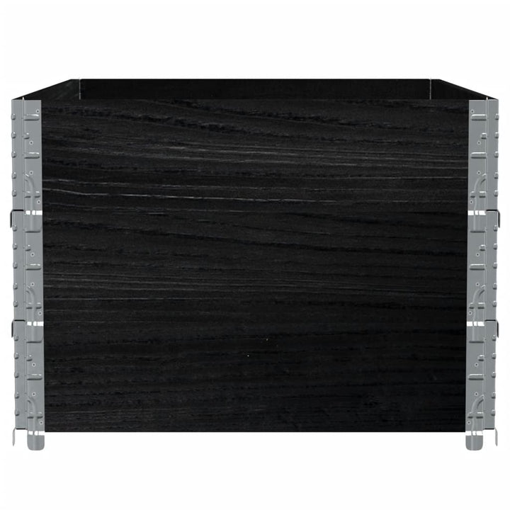 plantekasse 120x80 cm massivt fyrretræ sort