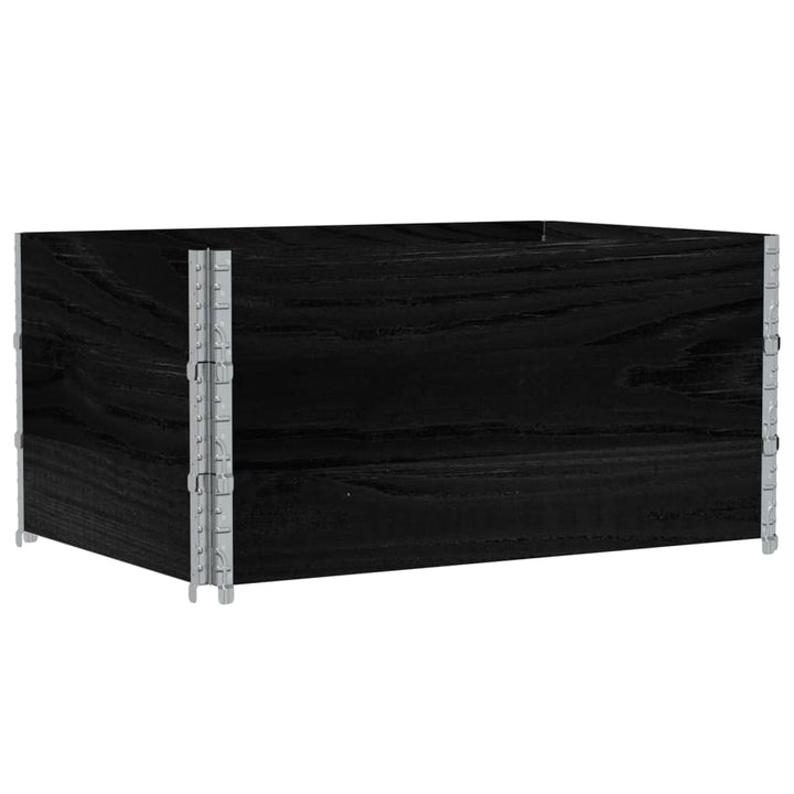 plantekasse 120x80 cm massivt fyrretræ sort